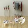 NIUBEE Raised Cat Dog Bowls, Clear Acrylic Elevated Pet Feeder with Dishes for Food and Water