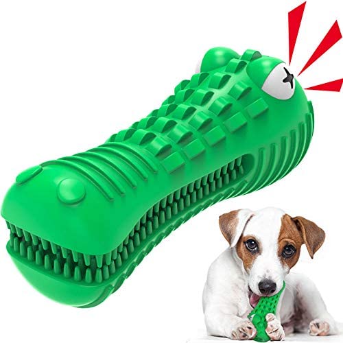 Dog Chew Toys 2020 Upgrade Dog Toys for Aggressive Chewers Large Medium Breed Crocodile Dog Toothbrush Indestructible Outside Interactive Pets Training Toys Tough Dental Chews Teething Cleaning
