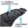 FunnyDogClothes Pack of 3 Male Dog Diapers 4 - Layers of Absorbent Pads Waterproof Leak Proof Belly Band Wrap Washable (M: Waist 12'' - 16'', Patterned)