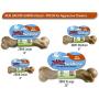 Pet Qwerks Zombie NYLON BarkBone - Chew Toy for Aggressive Chewers, Tough Durable Extreme Power Chewer Bone | Made in USA -  Available in 2 Flavors and 4 Sizes