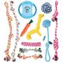 Pacific Pups Products supporting pacificpuprescue.com dog rope toys for aggressive chewers-set of 11 nearly indestructible dog toys-bonus giraffe rope toys-benefits non profit dog rescue.