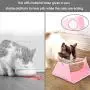 SWEETPET Raised Cat Bowl, Cat Food Water Bowl 15 Degrees Tilted Adjustable Anti-Overturn Pet Feeder Dishes for Small Cat and Dogs SWEETPET Raised Cat Bowl, Cat Food Water Bowl 15 Degrees Tilted Adjustable Anti-Overturn Pet Feeder Dishes for Small Cat and Dogs