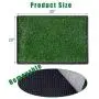 CHIFONG Dog Potty Pet Grass Pad 30'' x 20'' Dog Home Training Toilet Portable Relief System Grass Surface Dog Mat, Bite Resistant Turf Patch, Large Artificial Grass Turf Indoor Outdoor
