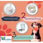 Bundaloo Dog Water Bowl Dispenser - Automatic Slow Refilling System Keeps Stainless Steel Drinking Dish Filled - Refillable 3 Liter Bottle, Non-Skid Feet - Clean, Safe, & Fresh Drink for Pet Dogs