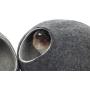 Kivikis Cat Bed, House, Cave, Nap Cocoon, Igloo, 100% Handmade from Sheep Wool Size: Large, L for 6-8 kg (12-16 pounds) cat. (Dark Gray)