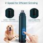 HoMove Dog Nail Grinder, Professional Cordless Painless Pet Nail Trimmer, 2-Speed Electric Rechargeable Safe Pet Nail Grinder for Small, Medium, Large Dogs & Cats-Super Quiet