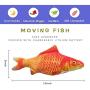 pawstrip Electric Moving Cat Kicker Fish Toy, Realistic Plush Electric Wagging Fish Cat Toy, Wiggle Fish Catnip Chew Toys, Funny Interactive Pets Toy Supplies for Cat Kitten Exercise