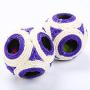 ocijf179 Cat Ball Toy Pet Cat Kitten Plastic Sisal Six-Hole Ball Fun Game Scratch Interactive Toys - Purple