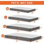 EHEYCIGA Orthopedic Dog Bed for Large/Medium/Small Dogs, Foam Dog Crate Bed Pet Bed with Washable Removable Cover, Durable Dog Pillow/Thick Dog Crate Pad