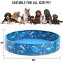 Dycsin Dog Pool Foldable Hard Plastic PVC Swimming Bath Pet Pool for Large Dogs Kiddie Outdoor Portable Collapsible Pool