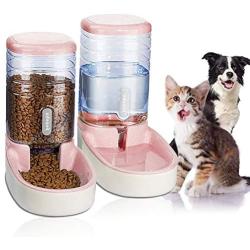 UniqueFit Pets Cats Dogs Automatic Waterer and Food Feeder 3.8 L with 1 Water Dispenser and 1 Pet Automatic Feeder
