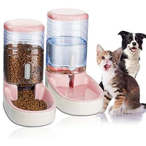 UniqueFit Pets Cats Dogs Automatic Waterer and Food Feeder 3.8 L with 1 Water Dispenser and 1 Pet Automatic Feeder