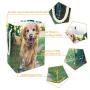 Storage Bag Pet Dog Large Foldable Waterproof Clothes Hamper Toys Storage Bag with Carry Handles 19.3x11.8x15.9 in