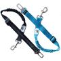 Samson & Harley Heavy-Duty Dog Seatbelts 2-Pack - Adjustable Elastic Reflective for Small, Medium, Large Dogs - Attaches to Harness & Clips into Car Buckle