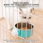 Petworld Paragon Detachable 2in1 Dog Crate Water Bowl no Spill Removable Hanging-on Dog Food Bowls Stainless Steel pet Feeder Suitable for Dog Cat Rabbit Bird