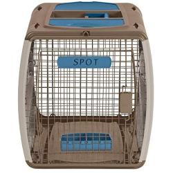 Suncast Portable Pet Carrier with Handle, Taupe/Blue, 21'' x 28'' x 22''