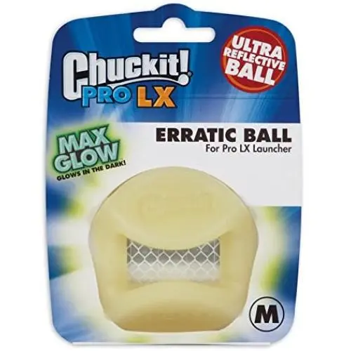 ChuckIt! Pro LX Max Glow Erratic Ball Dog Toy, Medium ChuckIt! Pro LX Max Glow Erratic Ball Dog Toy, Medium