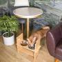 Qucey Pet Raised Bowls for Dogs and Cats, Bamboo Elevated Dog Feeder Stand 3 Heights Adjustable with 2 Stainless Steel Food Bowl