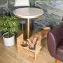Qucey Pet Raised Bowls for Dogs and Cats, Bamboo Elevated Dog Feeder Stand 3 Heights Adjustable with 2 Stainless Steel Food Bowl