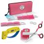 Scaredy Cut Silent Pet Clipper in Pink with a Scissor Sharpener