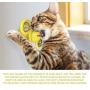 DFHJDF Windmill Cat Toys Turntable Teasing Interactive Catnip Pet Toys LED Ball and Massage Suction Cup Cats Hair Brush Funny Kitten Toys