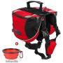 Lifeunion Polyester Dog Saddlebags Pack Hound Travel Camping Hiking Backpack Saddle Bag for Small Medium Large Dogs