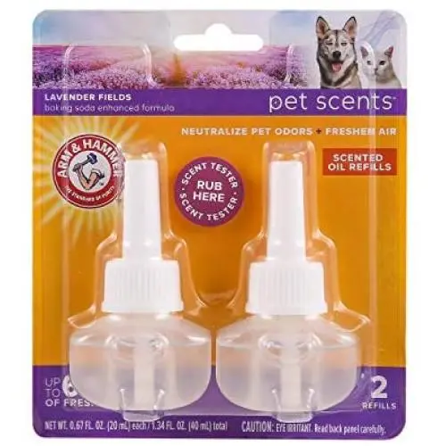 Arm & Hammer for Pets Scents Plug-in Scented Oil Refills in Lavender Fields, 2-Pack | Room Deodorizer for Homes with Pets, 0.67 Fl Oz x 2