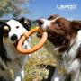 LaRoo Dog Flying Ring Dog Toy Water Floating, Outdoor Fitness Flying Discs, Tug of War Interactive Training Durable Soft Chew Toys for Large and Small Dogs. (Orange 7'' )