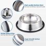 INONE Stainless Steel Dog Bowl with Rubber Base for Food and Water, Pet Food Container, Perfect Choice for Small/Medium/Large Dogs or Cats