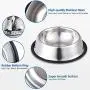 INONE Stainless Steel Dog Bowl with Rubber Base for Food and Water, Pet Food Container, Perfect Choice for Small/Medium/Large Dogs or Cats INONE Stainless Steel Dog Bowl with Rubber Base for Food and Water, Pet Food Container, Perfect Choice for Small/Medium/Large Dogs or Cats