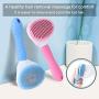ArtTao Pet Grooming Brush Stainless Steel Grooming Dog Cat Comb Tool, Pet Comb Pet Grooming Massage Brush No More Nasty Shedding and Flying Hair
