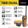 Dogtra T&B Dual Dial Dog Remote Training and Beeper Collar - 1.5-Mile-Long Range, Sports Upland Hunting, Fully Waterproof, Rechargeable, Static, Locate - Includes PetsTEK Trainer Clicker