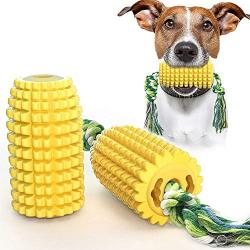 Wollet Dog Toothbrush Chewing Toy Corn Molar Stick Resistant TPR for Dog Grind Teeth Cleaning Dental Oral Care