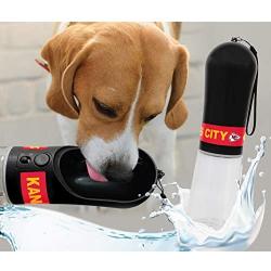 Pets First Dog Water Bottle. NFL Kansas City Chiefs PET Water Bottle. Best Cat Water Bottle. Water Fountain Dispenser for Dogs & Cats.