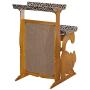 Elegant Home Fashions Cat Double Rest with Scratch Pad and Ball, Golden Oak (OOAK50022)