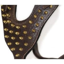 Dean and Tyler The Blade with Handle Solid Brass Hardware Leather Dog Harness, Brown, Medium - Fits Girth Size: 20-Inch to 32-Inch