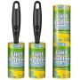 Commema Lint Rollers for Pet Hair Extra Sticky, Pet Hair Remover, Lint Remover, 2 Handles with 4 Refills, 240 Total Sheets, Lint Roller Set Brush for Dog & Cat Hair Removal, Clothes, Furniture