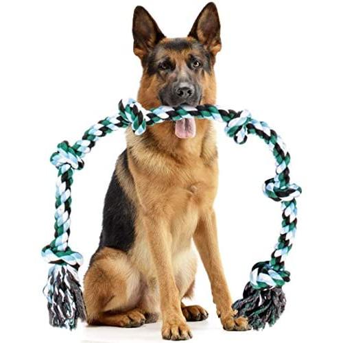 Giant Dog Rope Toy for Extra Large Dogs - 42 Inch Long 6 Knot XXL Dog Rope Toy for XL Dog - Benefits Non-Profit Animal Rescue - Indestructible Dog Toy for Aggressive Chewers and Large Dog Breeds