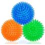 CHLEBEM Dog Balls Squeaky Small Dog Toys Puppy Toys Dog Chew Toy for Small Medium Dogs Interactive Durable Bouncy Spike Toys Chewing Soft Stab Cleaning Teeth Rubber Dog Ball Puzzle Pet Teething