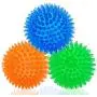 CHLEBEM Dog Balls Squeaky Small Dog Toys Puppy Toys Dog Chew Toy for Small Medium Dogs Interactive Durable Bouncy Spike Toys Chewing Soft Stab Cleaning Teeth Rubber Dog Ball Puzzle Pet Teething