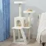 PETMAKER Penthouse Sleep & Play Cat Tree, 4, White PETMAKER Penthouse Sleep & Play Cat Tree, 4, White