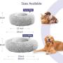 Donut Dog Bed, Faux Fur Donut Cuddler Cat Cushion Bed, Calming Dog Beds for Medium Small Dogs, Self Warming Round Pet Pillow Cuddle, Pet Bed Machine Washable