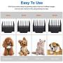 YIDON Dog Clippers Low Noise Cordless Rechargeable Professional Dog Grooming kit for Dogs Cats Pets[Upgrade]