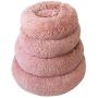 Blusea Donut Cuddler Pet Bed, Self Warming Cat Bed, Ultra-Soft Dog Calming Cushion Kennels, Washable Round Plush Sofa Bed for Cats Dogs Kittens Puppies Indoor, Diameter 15.7- 39.4