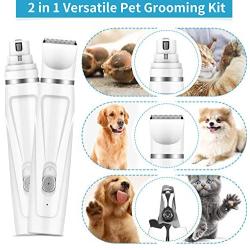 Tbrand Dog&Cat Clippers and Nail Trimmers-2 in 1 Dog Nail Grinder for Professional Dog Grooming Tool for Small Medium Large Breeds