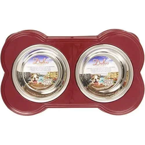 Loving Pets Dolce Diner Dog Bowl, Small, 1 Pint, Merlot Loving Pets Dolce Diner Dog Bowl, Small, 1 Pint, Merlot