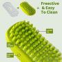 Pet Bath and Massage Brush, Great Silicone Shampoo Brush for Long & Short Hair Medium Large Pets Dogs Cats Bath Deshedding and Massaging Anti-Skid Rubber