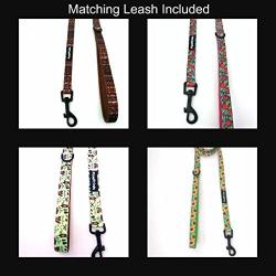 Paw Prints Dog Harness Leash Set NO Choke, Light Padding,Neoprene Lining,Made of Breathable Material,Adjustable Straps,Provides Comfortable Maximum Control (Tribal Stripes, Small)