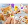 Pet Feeding Bottle Can Squeeze Liquid Feeding Kit and Replacement Mini Nipples for Kitten Puppy Small Animals Feeding Tool