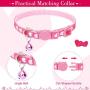 EXPAWLORER Pink Cat Collar & Catnip Toys Set for Indoor Cats - Cute Heart Collar for Girl Cats, 4 Kitten Kicker Toys with Heart, Butterfly, Fish and Cat Shape